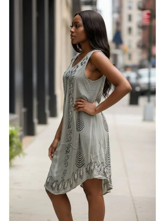 Sleeveless Boho Summer Dress | Floral Print & Flowy Hemline Free Size/One Size - Picture 10 of 16